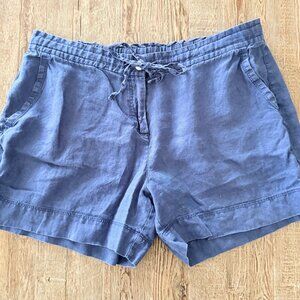 Tommy Bahama 100% Linen Blue Drawstring Shorts Size L